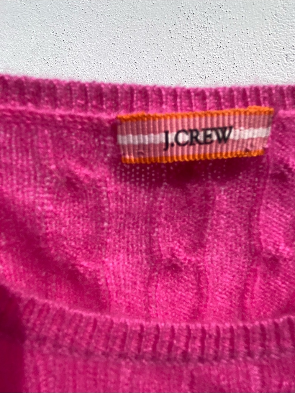 J. Crew 100% Cashemere Pink Cable Knit 3/4 Sleeve Sweater Size XS - Picture 3 of 4